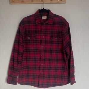 Jachs Men’s Red and Black Plaid Flannel Size XL